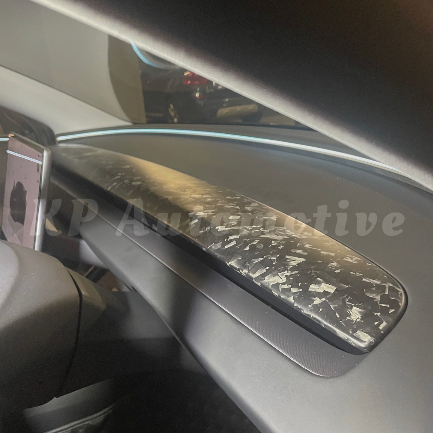 適用於 Model 3 Highland 的霧面鍛造碳替換儀表板