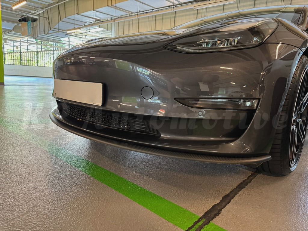 KPA Model 3 M Style Front Lip (Matte Carbon Fiber)