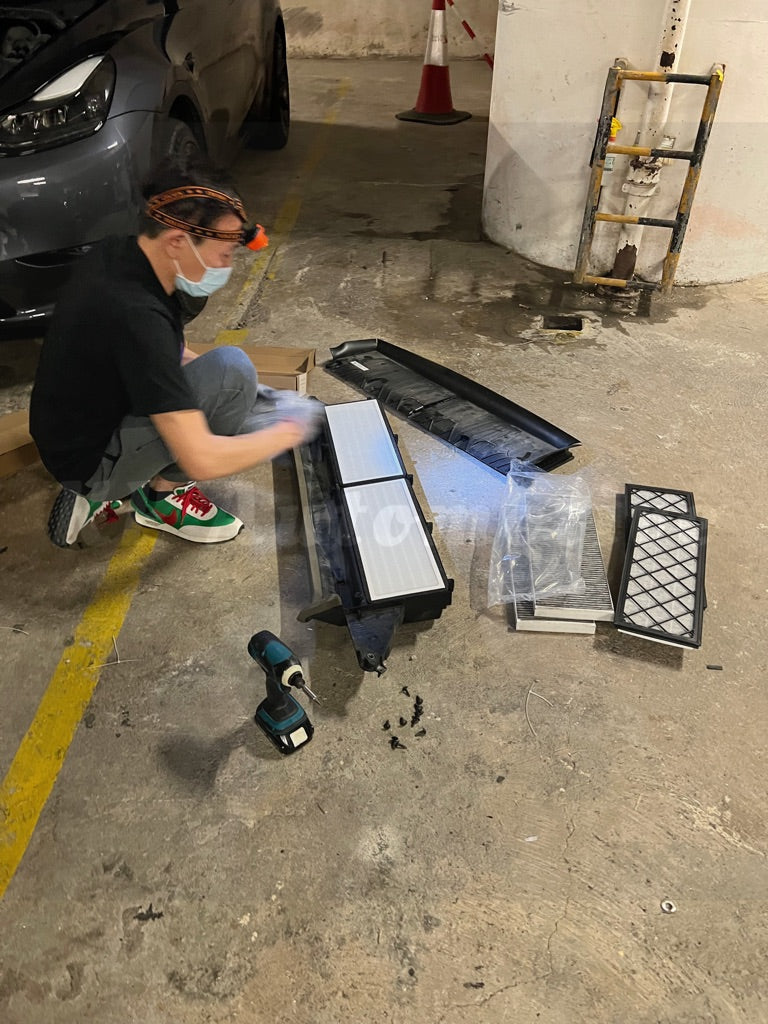 Tesla Model Y HEPA King 駕駛室空氣濾清器 + 生物武器防禦濾網更換套件 + HEPA King 矽膠雨刷組合!