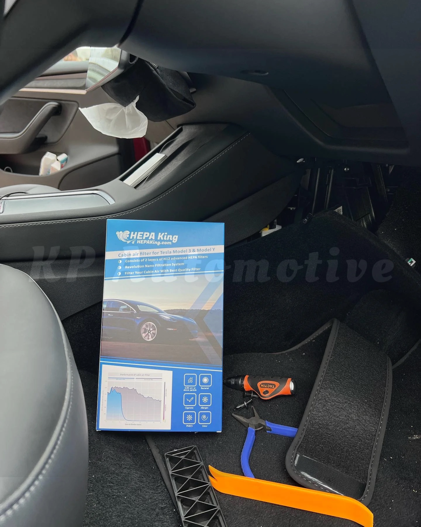 Tesla Model Y HEPA 特大號駕駛室空氣過濾器 + 生物武器防禦過濾器更換套件