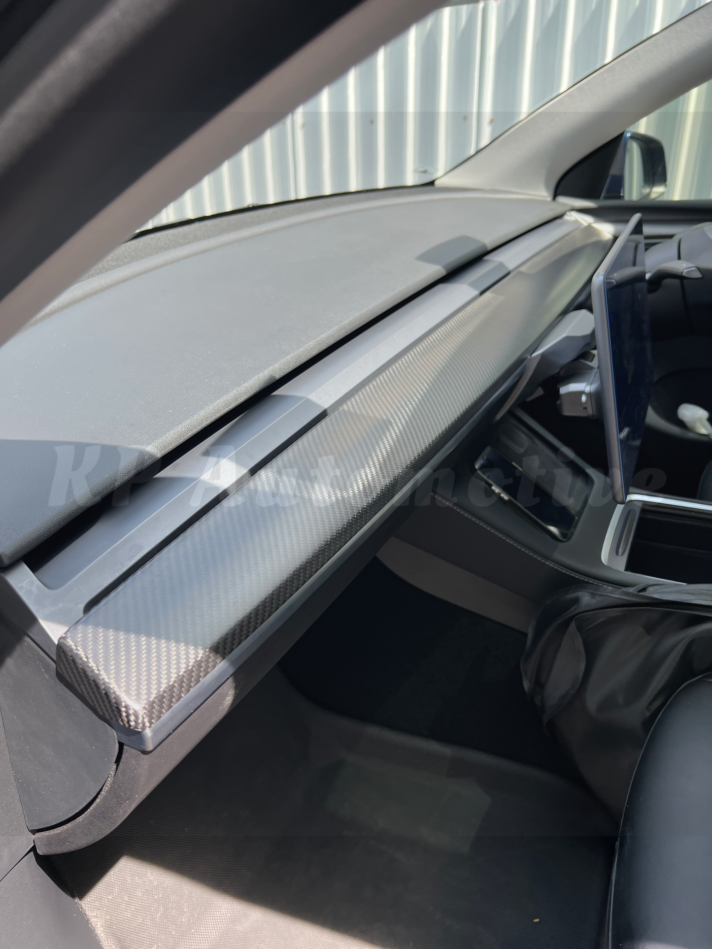 2017-2020 Model 3 乾式碳纖維儀表板罩(霧面碳纖維)