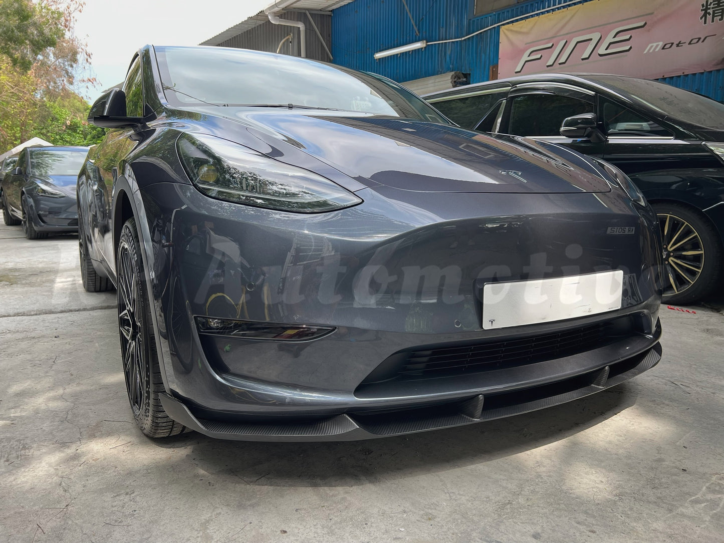 KPA Model Y 乾碳前唇 V2(霧面)