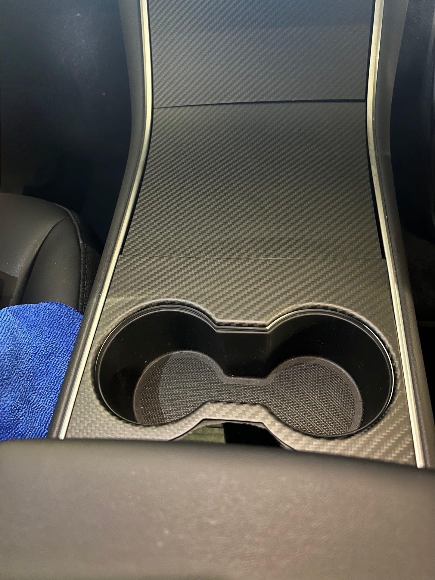 2017-2020 Model 3 乾碳中控台裝飾蓋(霧面碳纖維)