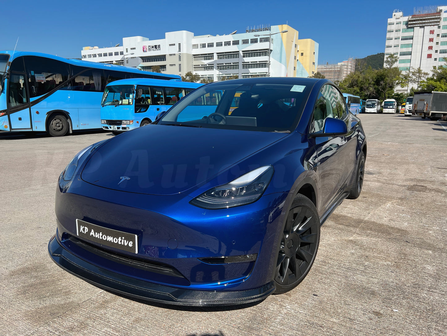 KPA Model Y 碳纖維前唇 V1(亮光)