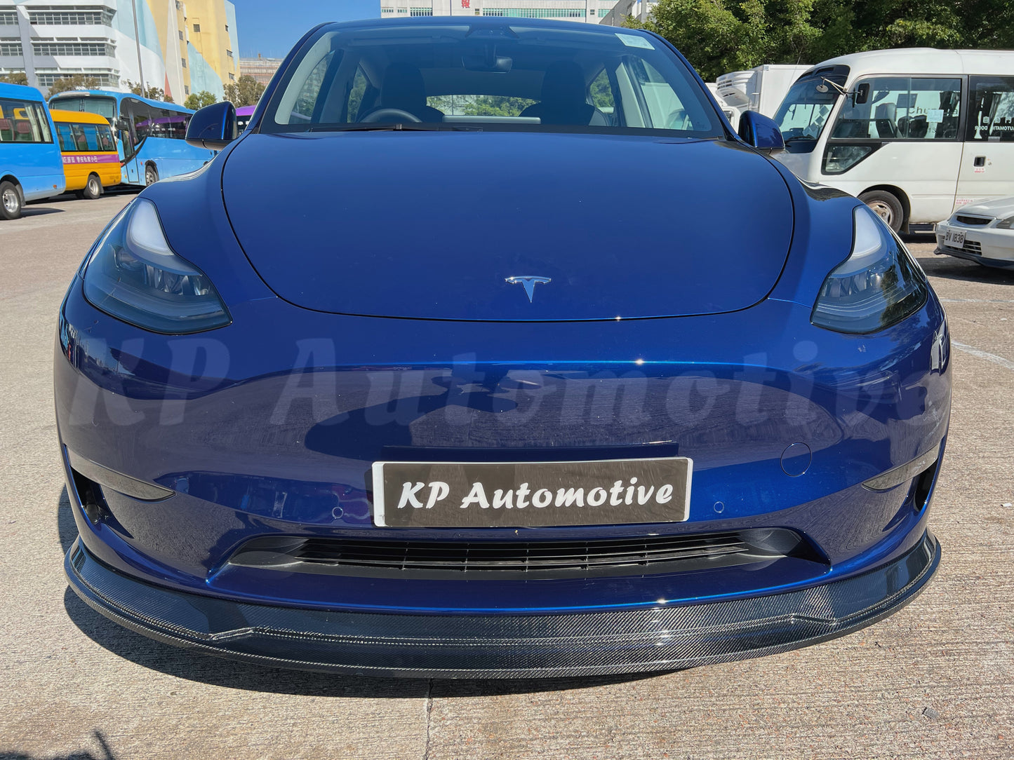 KPA Model Y 碳纖維前唇 V1(亮光)