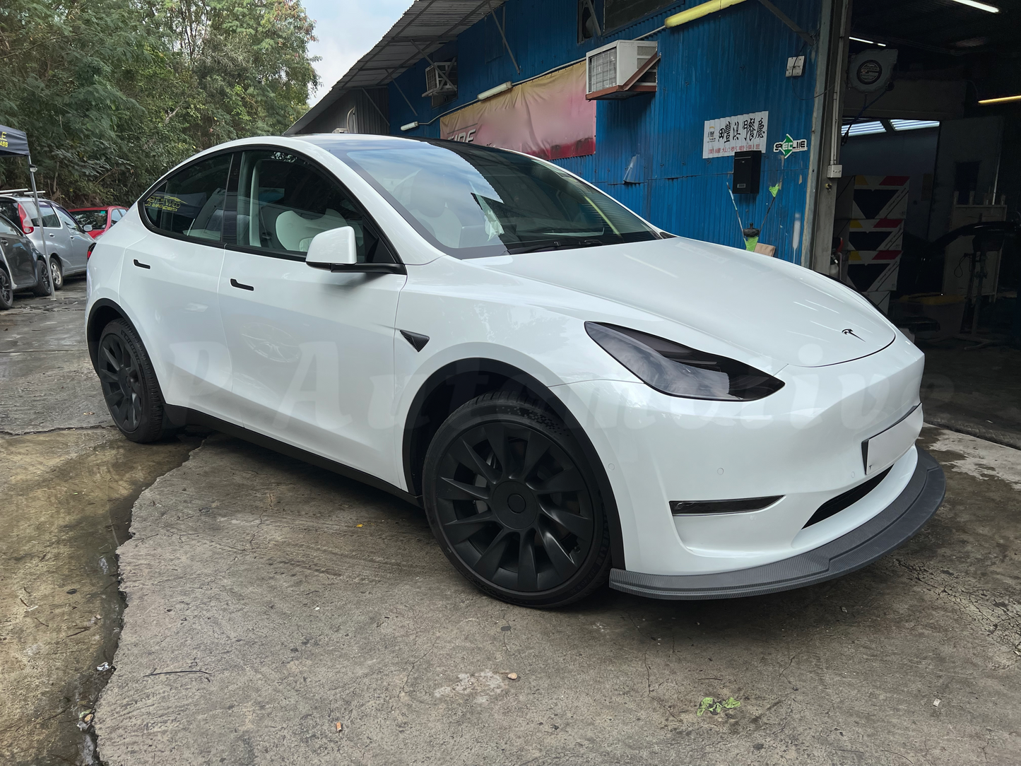 KPA Model Y 碳纖維前唇 V1(霧面)