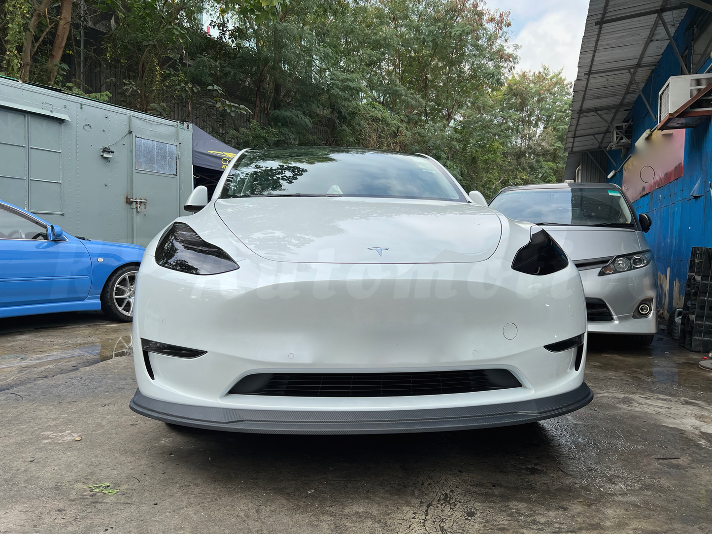 KPA Model Y 碳纖維前唇 V1(霧面)