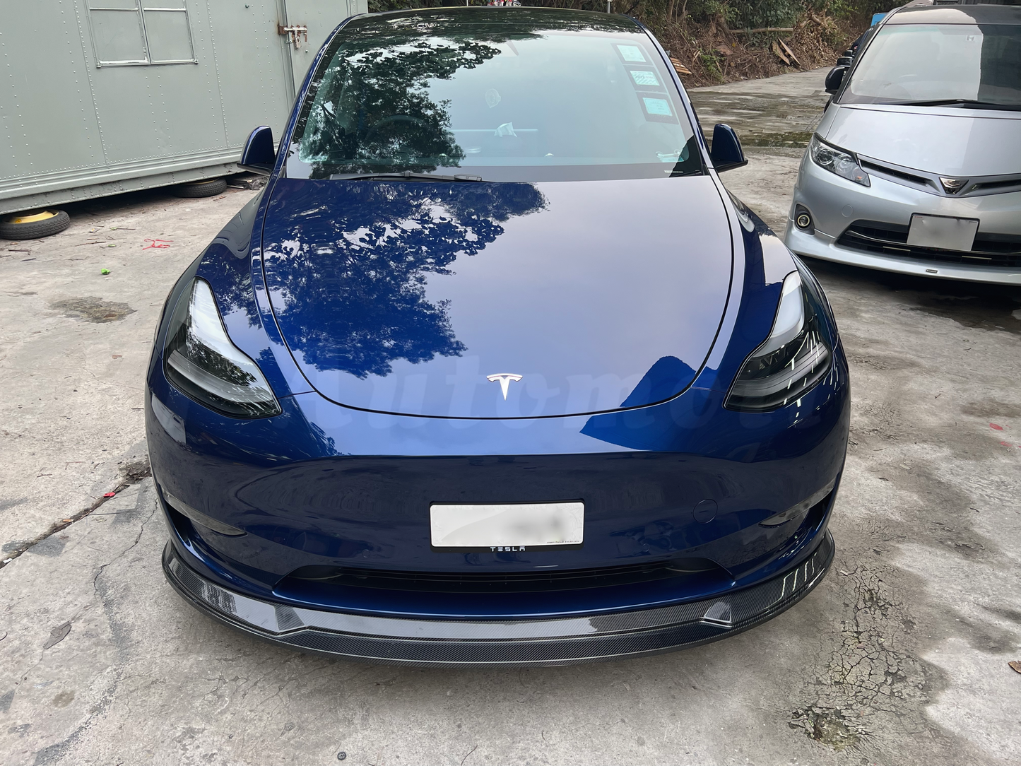 KPA Model Y 碳纖維前唇 V1(亮光)
