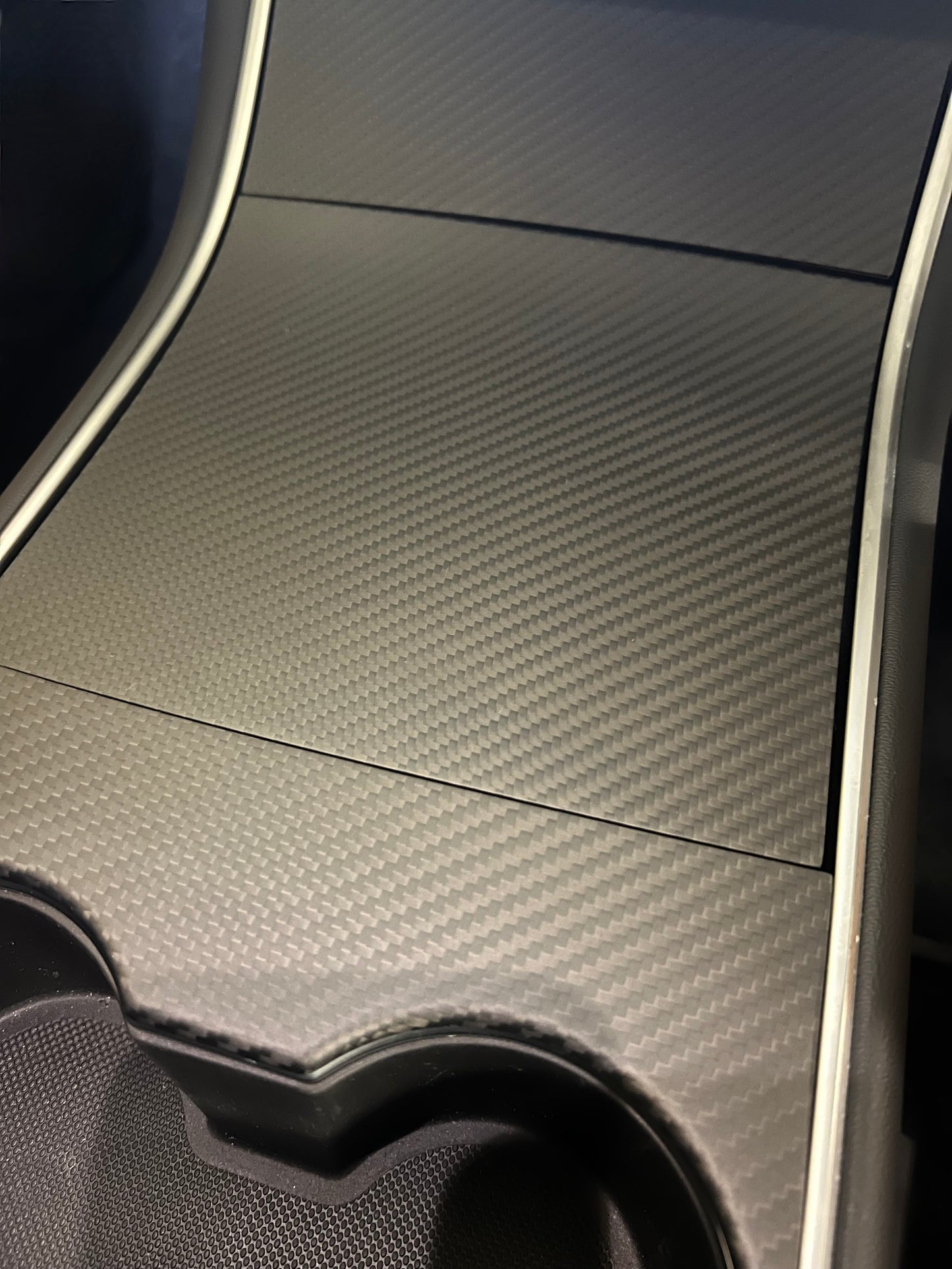 2017-2020 Model 3 乾碳中控台裝飾蓋(霧面碳纖維)