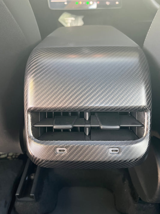 Model 3/Y Matte Carbon Fiber Rear Air Vent Cover